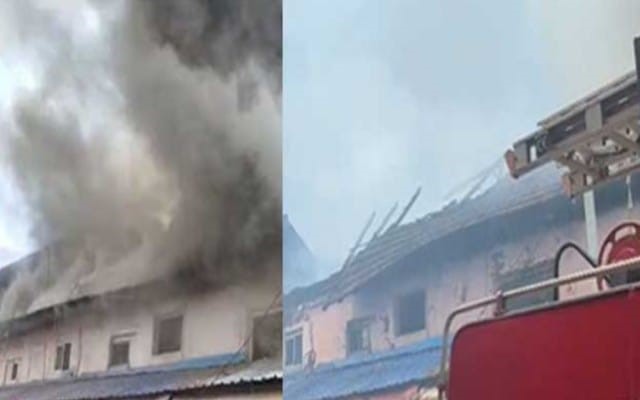 Fire engulfed a house near Juma Masjid in Bunder