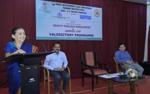 Valedictory function of the one month women's beauty parlour and bridal grooming and entrepreneurship development training