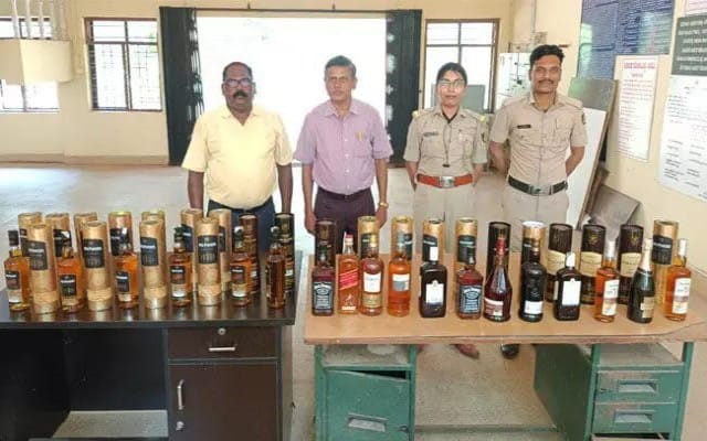 The Udupi Excise Police arrested one person and seized defence (military) liquor worth lakhs of rupees during a raid