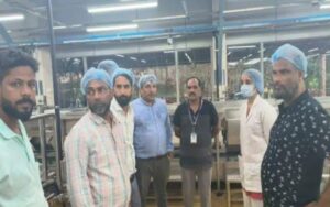 Officials visited the tender coconut factory